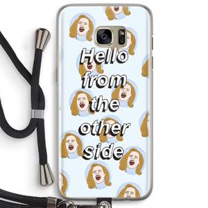 CaseCompany Hello: Samsung Galaxy S7 Edge Transparant Hoesje met koord