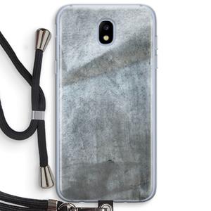 CaseCompany Grey Stone: Samsung Galaxy J5 (2017) Transparant Hoesje met koord