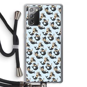 CaseCompany Zeemeermin: Samsung Galaxy Note 20 / Note 20 5G Transparant Hoesje met koord
