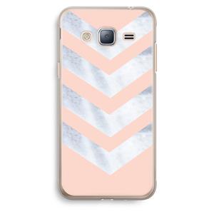 CaseCompany Marmeren pijlen: Samsung Galaxy J3 (2016) Transparant Hoesje