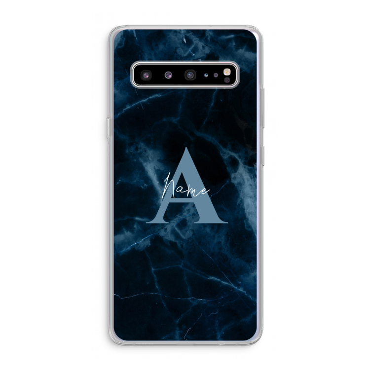 CaseCompany Midnight Marble: Samsung Galaxy S10 5G Transparant Hoesje