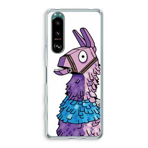 CaseCompany Lama: Sony Xperia 5 III Transparant Hoesje