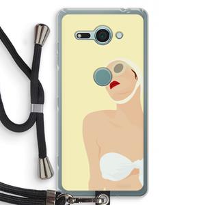 CaseCompany Summer: Sony Xperia XZ2 Compact Transparant Hoesje met koord