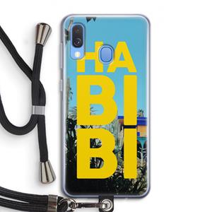 CaseCompany Habibi Majorelle : Samsung Galaxy A40 Transparant Hoesje met koord