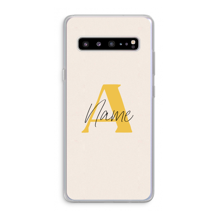 CaseCompany Amber Script: Samsung Galaxy S10 5G Transparant Hoesje