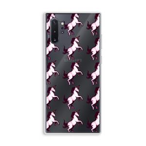 CaseCompany Musketon Unicorn: Samsung Galaxy Note 10 Plus Transparant Hoesje