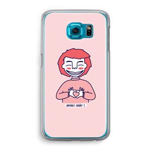 CaseCompany Hartje: Samsung Galaxy S6 Transparant Hoesje