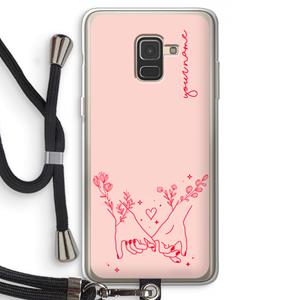 CaseCompany Best Friends: Samsung Galaxy A8 (2018) Transparant Hoesje met koord