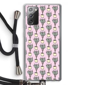 CaseCompany Boompje: Samsung Galaxy Note 20 / Note 20 5G Transparant Hoesje met koord