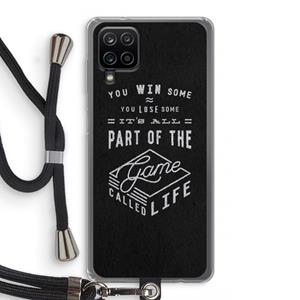 CaseCompany Life: Samsung Galaxy A12 Transparant Hoesje met koord