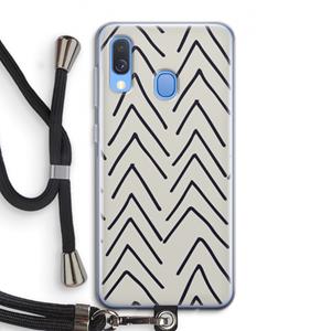 CaseCompany Marrakech Arrows: Samsung Galaxy A40 Transparant Hoesje met koord