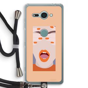 CaseCompany Surprise: Sony Xperia XZ2 Compact Transparant Hoesje met koord