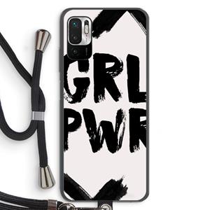 CaseCompany Girl Power #2: Xiaomi Redmi Note 10 5G Transparant Hoesje met koord