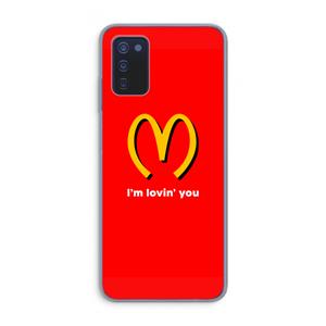 CaseCompany I'm lovin' you: Samsung Galaxy A03s Transparant Hoesje