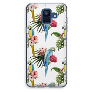 CaseCompany Kleurrijke papegaaien: Samsung Galaxy A6 (2018) Transparant Hoesje