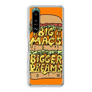 CaseCompany Big Macs Bigger Dreams: Sony Xperia 5 III Transparant Hoesje