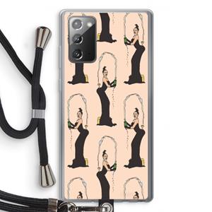 CaseCompany Pop Some Kim: Samsung Galaxy Note 20 / Note 20 5G Transparant Hoesje met koord