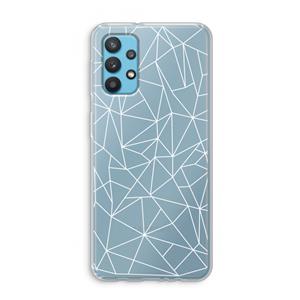 CaseCompany Geometrische lijnen wit: Samsung Galaxy A32 4G Transparant Hoesje