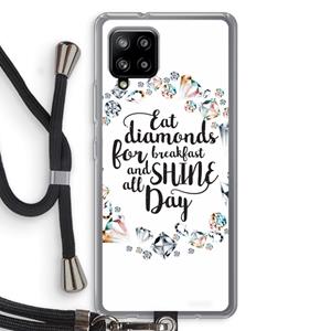 CaseCompany Diamonds: Samsung Galaxy A42 5G Transparant Hoesje met koord