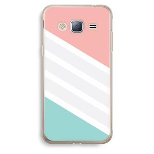 CaseCompany Strepen pastel: Samsung Galaxy J3 (2016) Transparant Hoesje