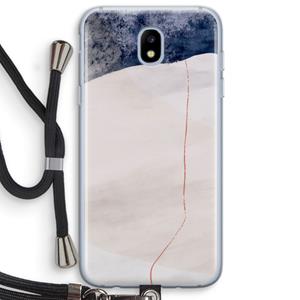 CaseCompany Stone White: Samsung Galaxy J5 (2017) Transparant Hoesje met koord