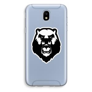 CaseCompany Angry Bear (white): Samsung Galaxy J5 (2017) Transparant Hoesje