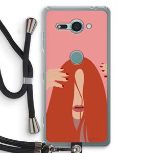 CaseCompany Woke up like this: Sony Xperia XZ2 Compact Transparant Hoesje met koord