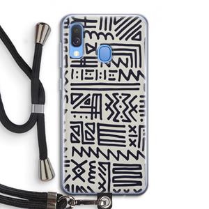 CaseCompany Marrakech print: Samsung Galaxy A40 Transparant Hoesje met koord