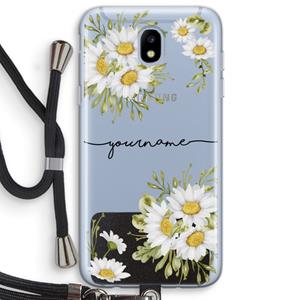 CaseCompany Daisies: Samsung Galaxy J5 (2017) Transparant Hoesje met koord