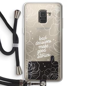 CaseCompany Good stories: Samsung Galaxy A8 (2018) Transparant Hoesje met koord