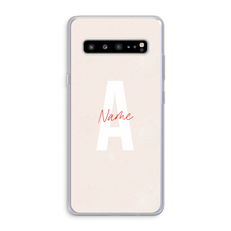 CaseCompany Strawberry Milkshake: Samsung Galaxy S10 5G Transparant Hoesje
