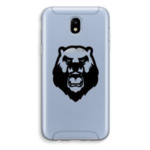 CaseCompany Angry Bear (black): Samsung Galaxy J5 (2017) Transparant Hoesje