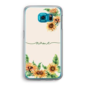 CaseCompany Zonnebloemen: Samsung Galaxy S6 Transparant Hoesje