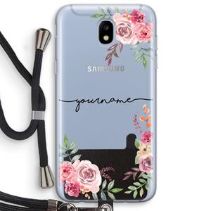 CaseCompany Rozen: Samsung Galaxy J5 (2017) Transparant Hoesje met koord