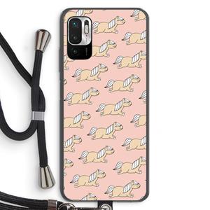 CaseCompany Ponys: Xiaomi Redmi Note 10 5G Transparant Hoesje met koord