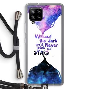 CaseCompany Stars quote: Samsung Galaxy A42 5G Transparant Hoesje met koord