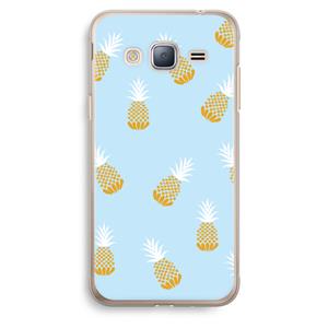 CaseCompany Ananasjes: Samsung Galaxy J3 (2016) Transparant Hoesje