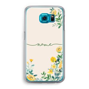 CaseCompany Gele bloemen: Samsung Galaxy S6 Transparant Hoesje