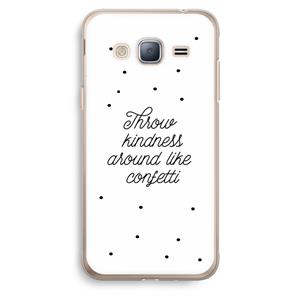 CaseCompany Confetti: Samsung Galaxy J3 (2016) Transparant Hoesje