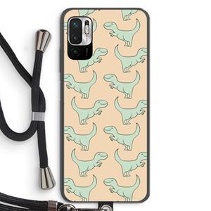 CaseCompany Dinos: Xiaomi Redmi Note 10 5G Transparant Hoesje met koord