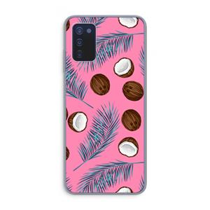 CaseCompany Kokosnoot roze: Samsung Galaxy A03s Transparant Hoesje
