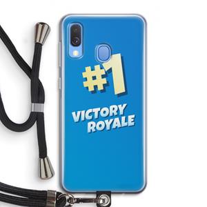 CaseCompany Victory Royale: Samsung Galaxy A40 Transparant Hoesje met koord