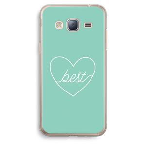 CaseCompany Best heart pastel: Samsung Galaxy J3 (2016) Transparant Hoesje