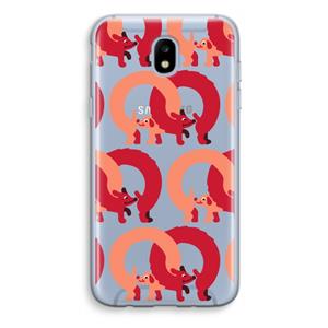 CaseCompany Dogs: Samsung Galaxy J5 (2017) Transparant Hoesje