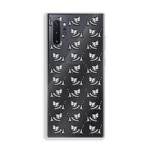 CaseCompany Zwarte poes: Samsung Galaxy Note 10 Plus Transparant Hoesje