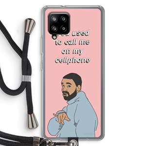 CaseCompany Hotline bling: Samsung Galaxy A42 5G Transparant Hoesje met koord