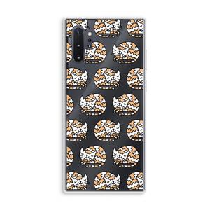 CaseCompany Slapende poes: Samsung Galaxy Note 10 Plus Transparant Hoesje