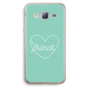 CaseCompany Friends heart pastel: Samsung Galaxy J3 (2016) Transparant Hoesje
