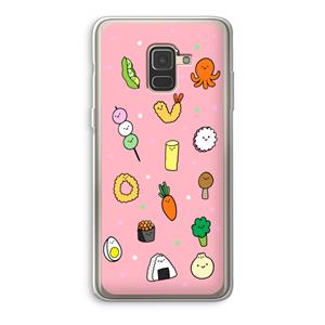 CaseCompany Happy bento friends: Samsung Galaxy A8 (2018) Transparant Hoesje