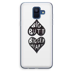 CaseCompany Big butt bigger heart: Samsung Galaxy A6 (2018) Transparant Hoesje